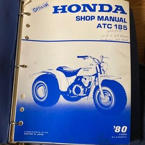 Honda shop manual ATC 185 1980 official